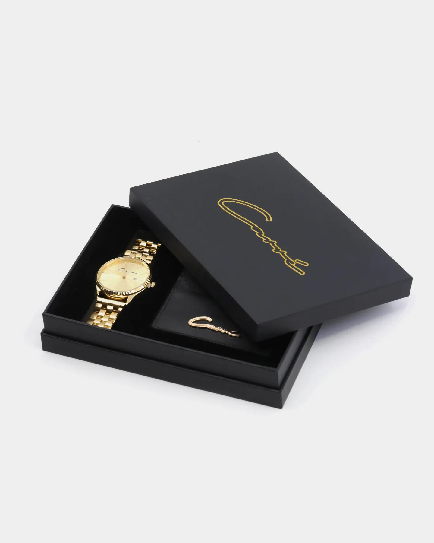 Carré Men's Remy Watch Gift Box Set Gold/Black