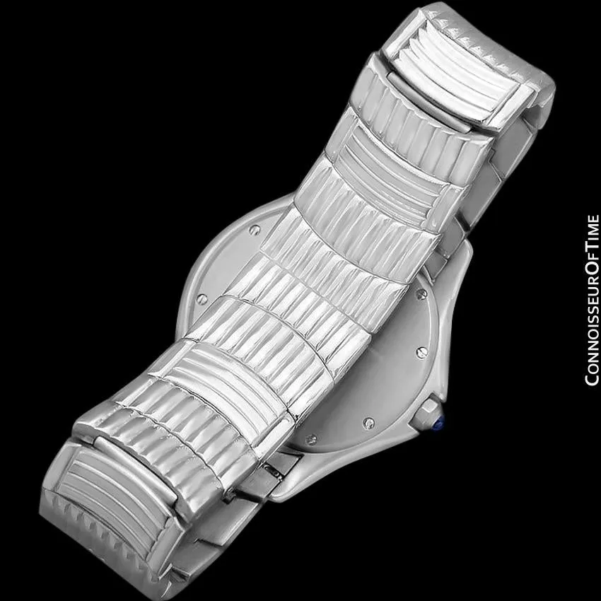 Cartier Cougar Panthere Mens Unisex Bracelet Watch - Stainless Steel & Diamonds