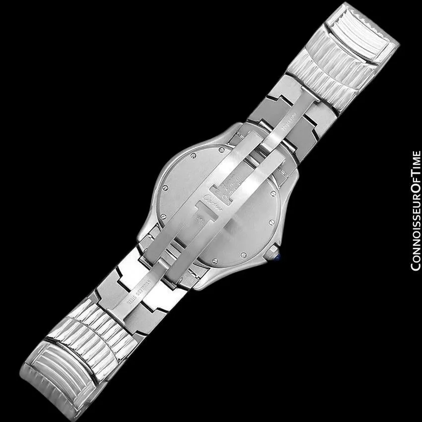 Cartier Cougar Panthere Mens Unisex Bracelet Watch - Stainless Steel & Diamonds