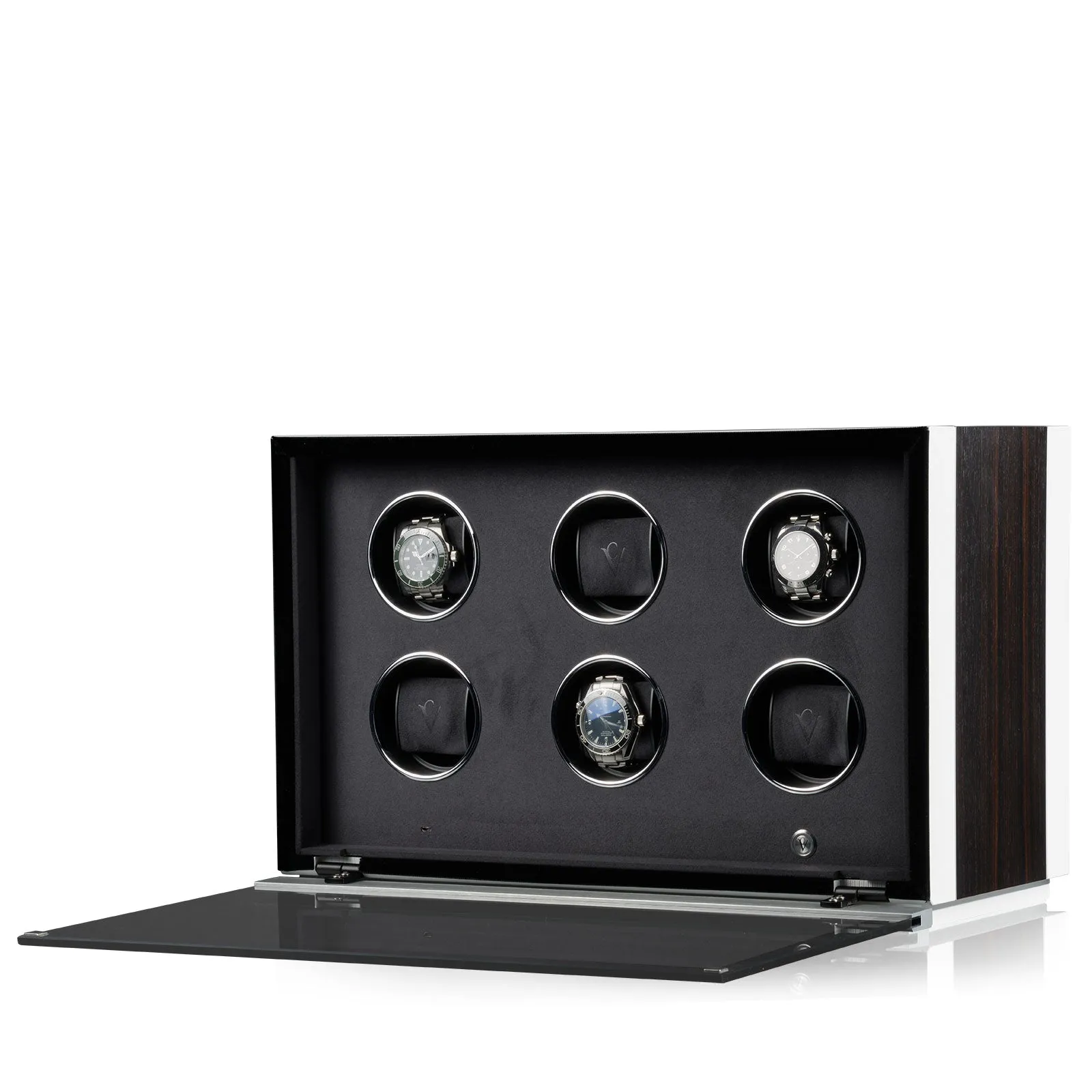 Chronovision Watch Winder Ambiance VI Ebony Silk White Silk