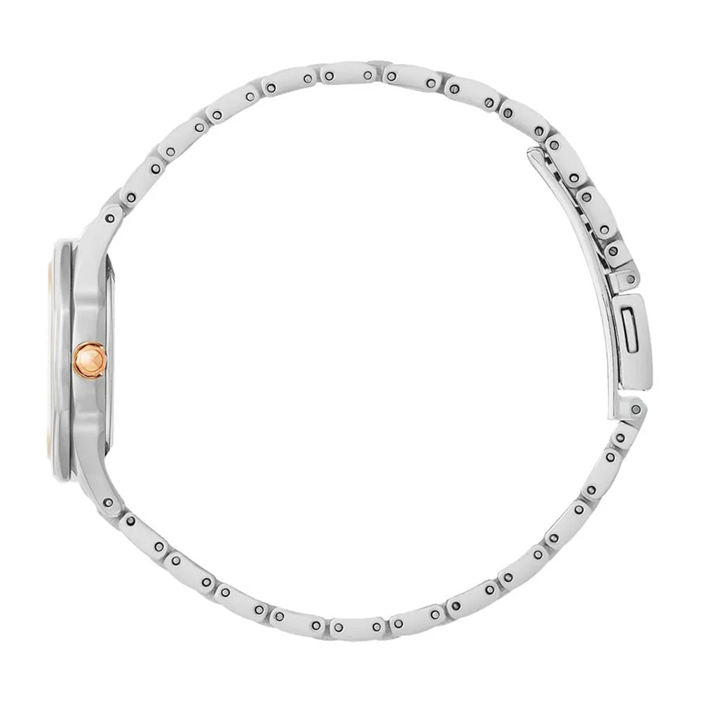Citizen Corso Women's Eco-Drive Two-Tone Stainless Steel Bracelet Diamond Accented Black Dial Analog Watch - EW2586-58E