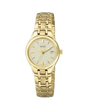 Citizen Ladies Eco-Drive Gold Tone Watch EW1262-55P