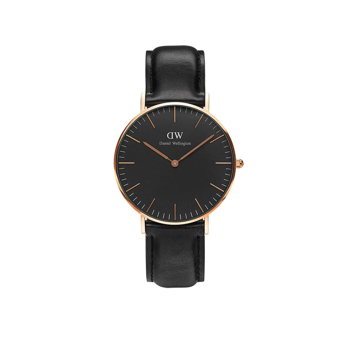 Classic 36mm Sheffield - Black & Rose Gold Watch