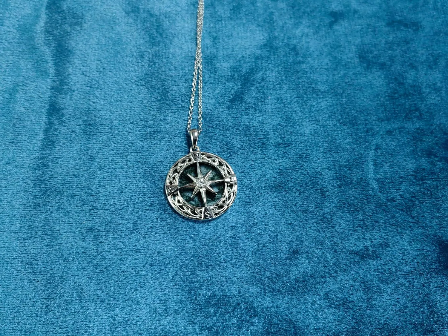 Compass Necklace Sterling Silver Celtic Knot Necklace Graduation Friendship Talisman Travel Necklace Inspirational Graduation Gift Jewelry Gifts for Women Girls