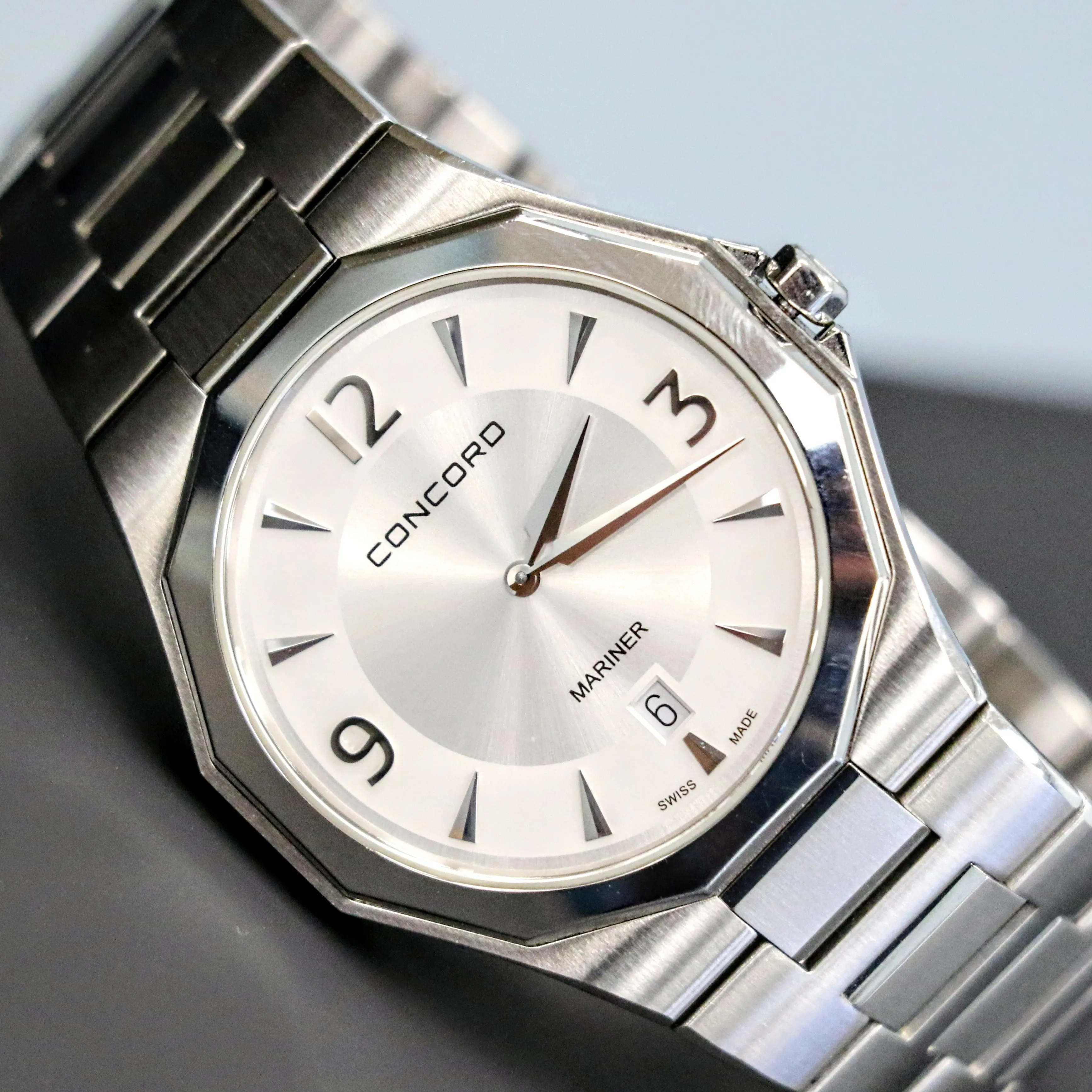 CONCORD Mariner Wristwatch Ref. 05.1.14.1186 Date Indicator - ALL Original! Boxes & Papers