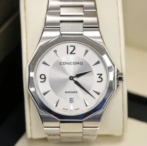 CONCORD Mariner Wristwatch Ref. 05.1.14.1186 Date Indicator - ALL Original! Boxes & Papers