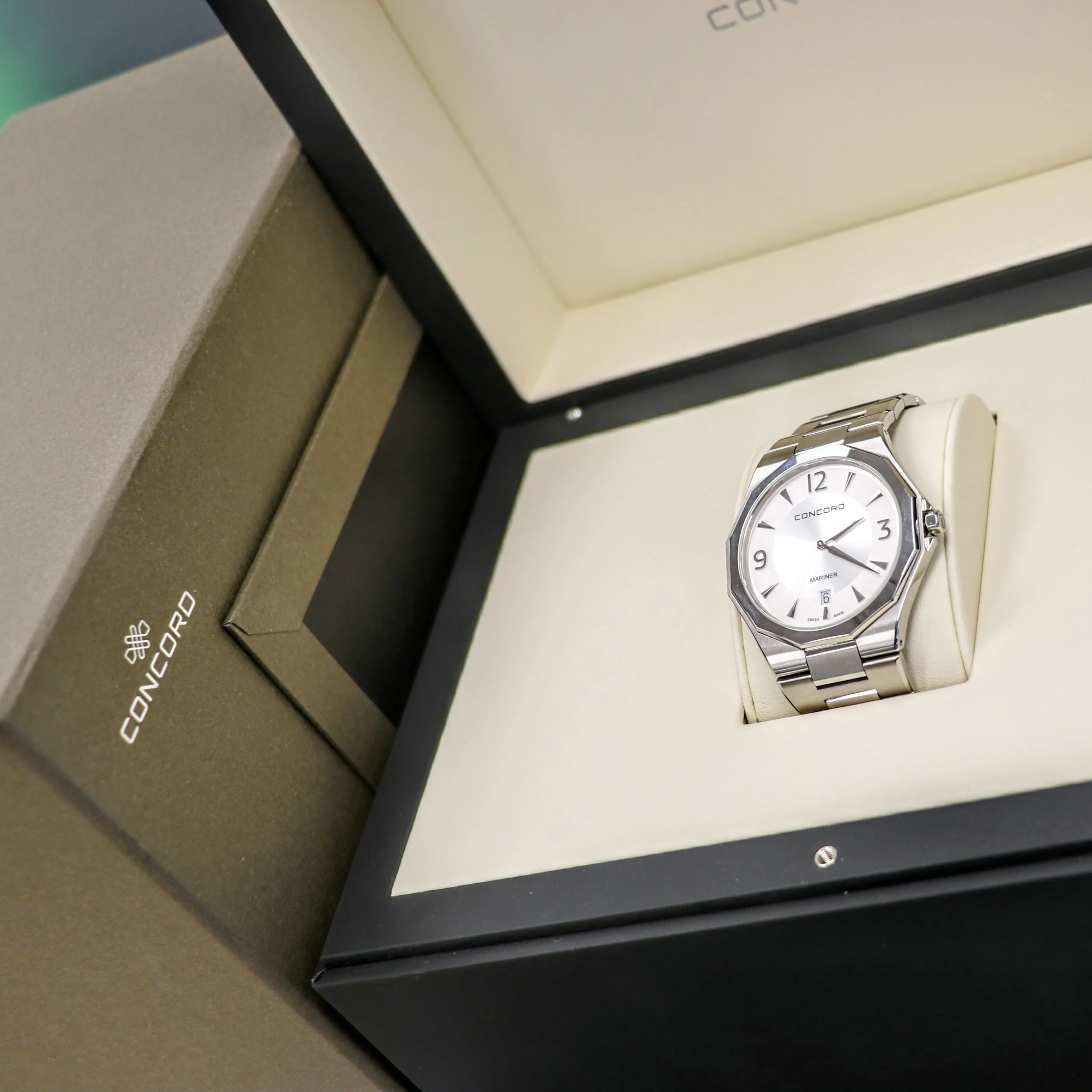 CONCORD Mariner Wristwatch Ref. 05.1.14.1186 Date Indicator - ALL Original! Boxes & Papers
