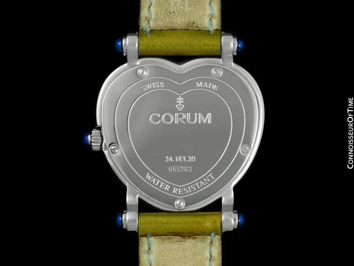 Corum Heartbeat Ladies Luxury Heart Shaped Watch - Stainless Steel & Diamonds