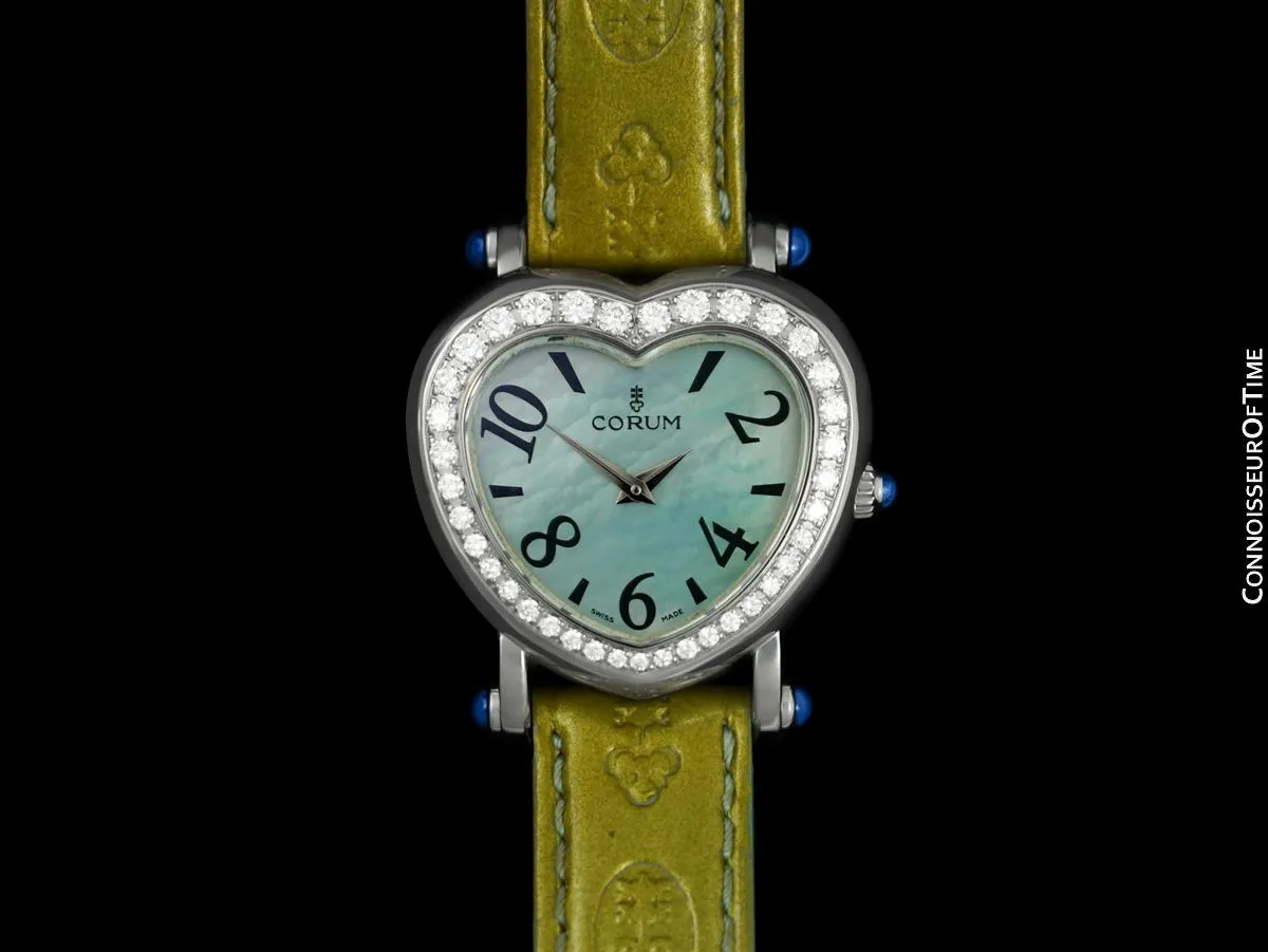Corum Heartbeat Ladies Luxury Heart Shaped Watch - Stainless Steel & Diamonds