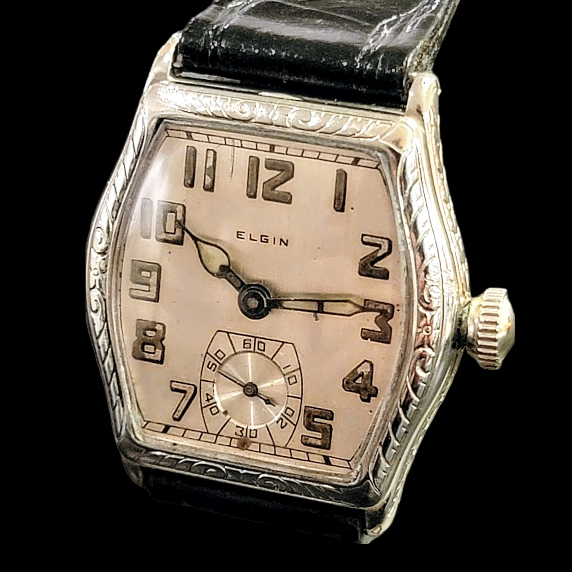 Custom 1918 ELGIN / ILLINOIS Art Deco Wristwatch
