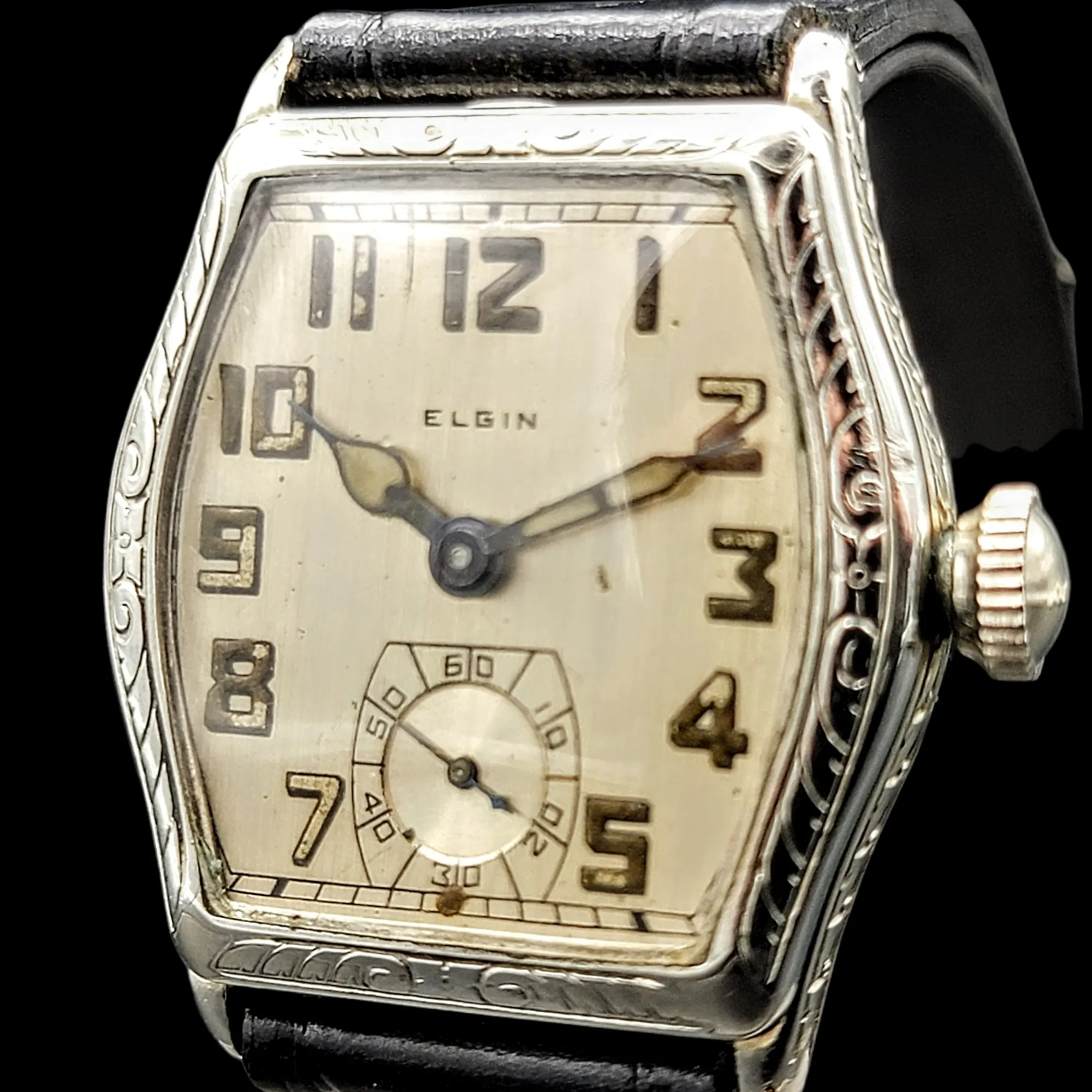 Custom 1918 ELGIN / ILLINOIS Art Deco Wristwatch