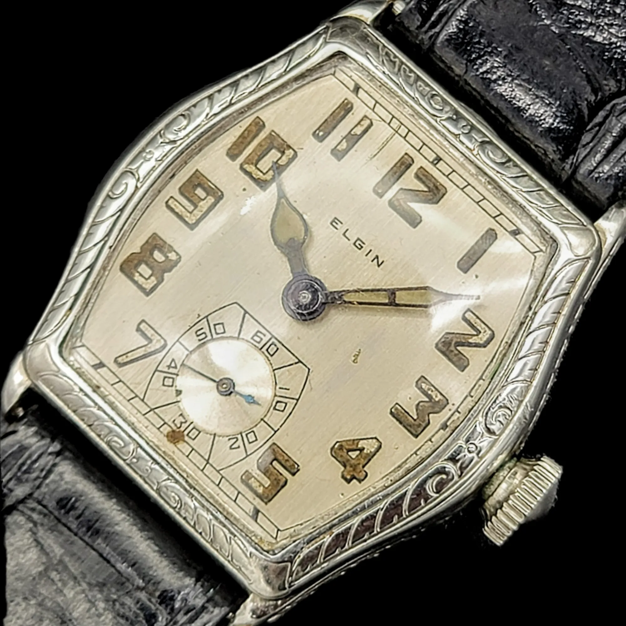 Custom 1918 ELGIN / ILLINOIS Art Deco Wristwatch