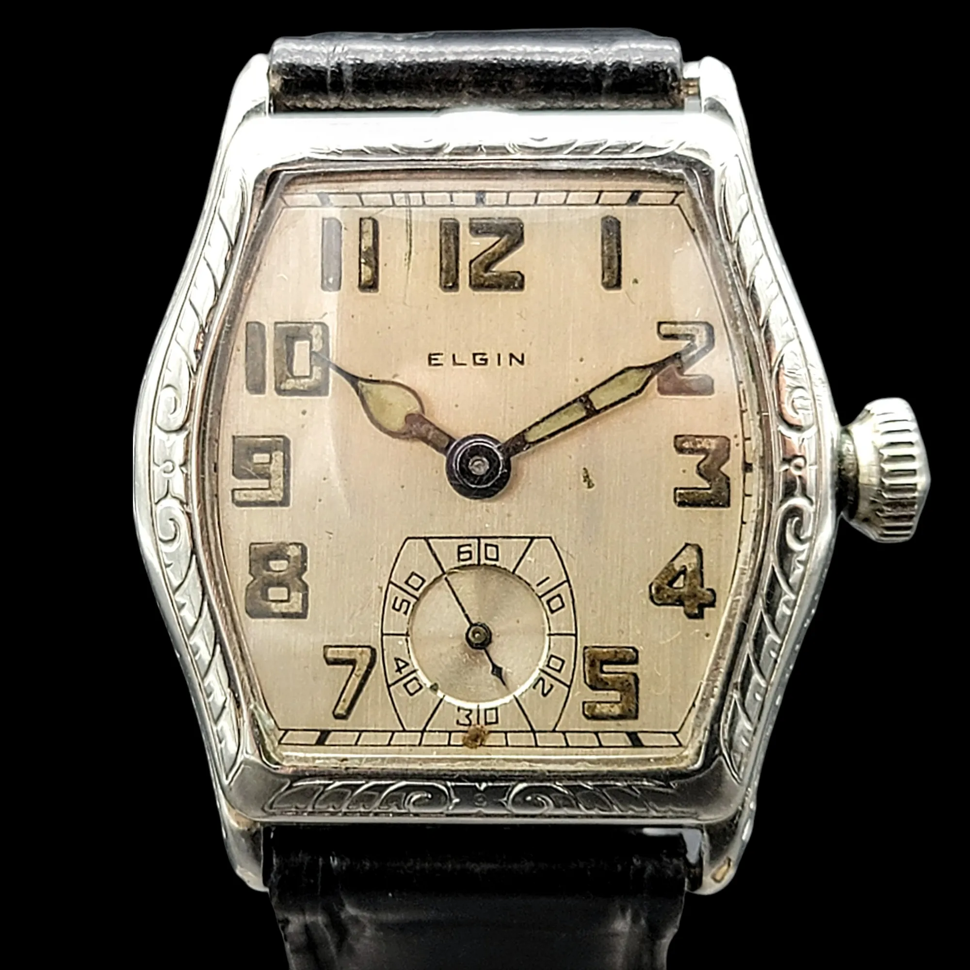 Custom 1918 ELGIN / ILLINOIS Art Deco Wristwatch