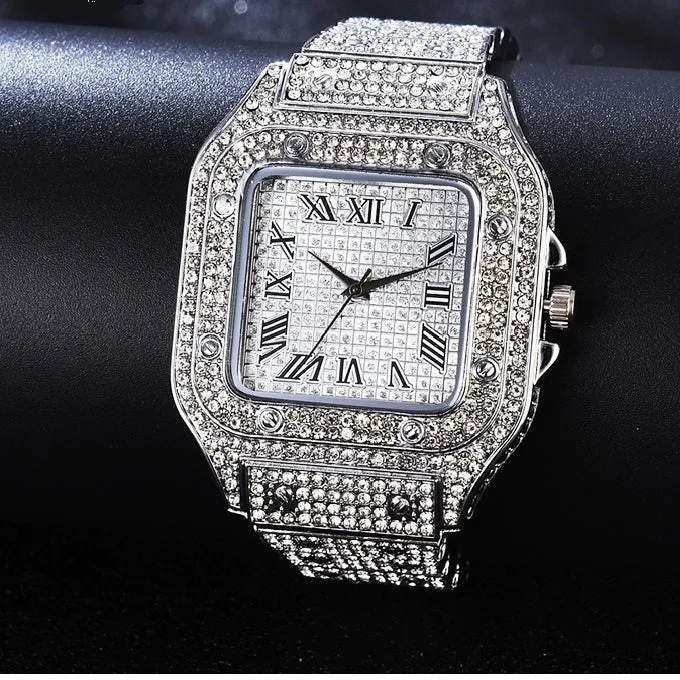 CZ Stainless Steel Wristband Quartz Watch