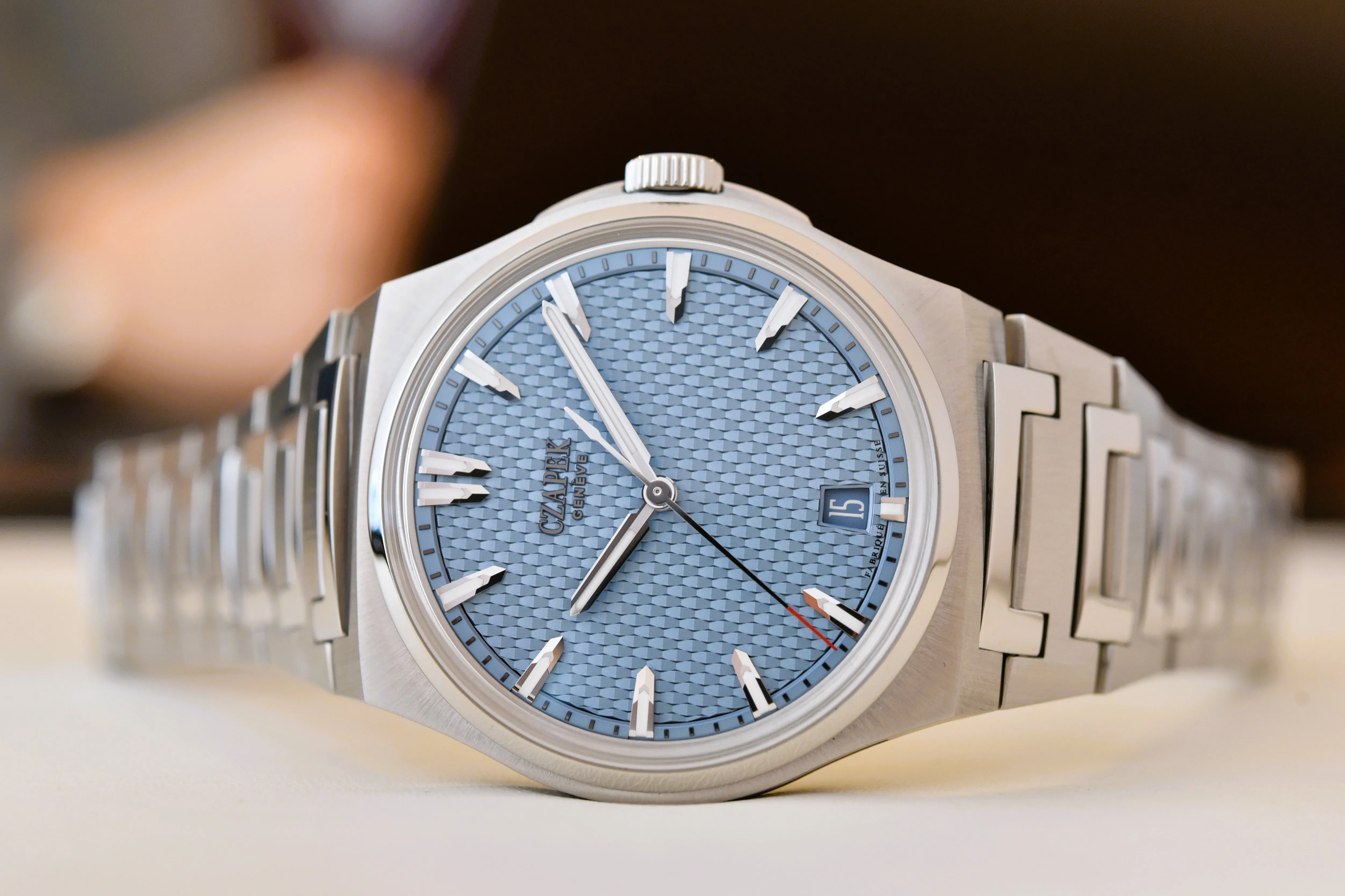 Czapek Antarctique Passage de Drake Glacier Blue S 38.5mm