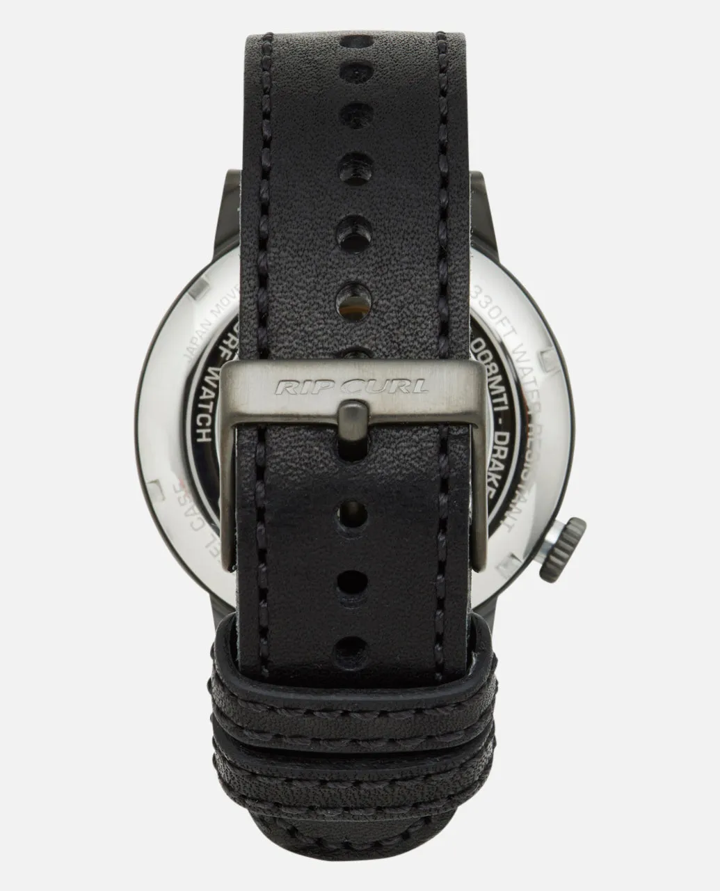 Drake Automatic Leather Watch - Gun Metal