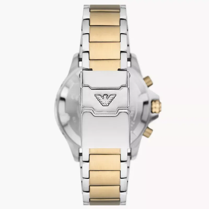 Emporio Armani Men’s Quartz Two-tone Stainless Steel Green Dial 43mm Watch AR11586