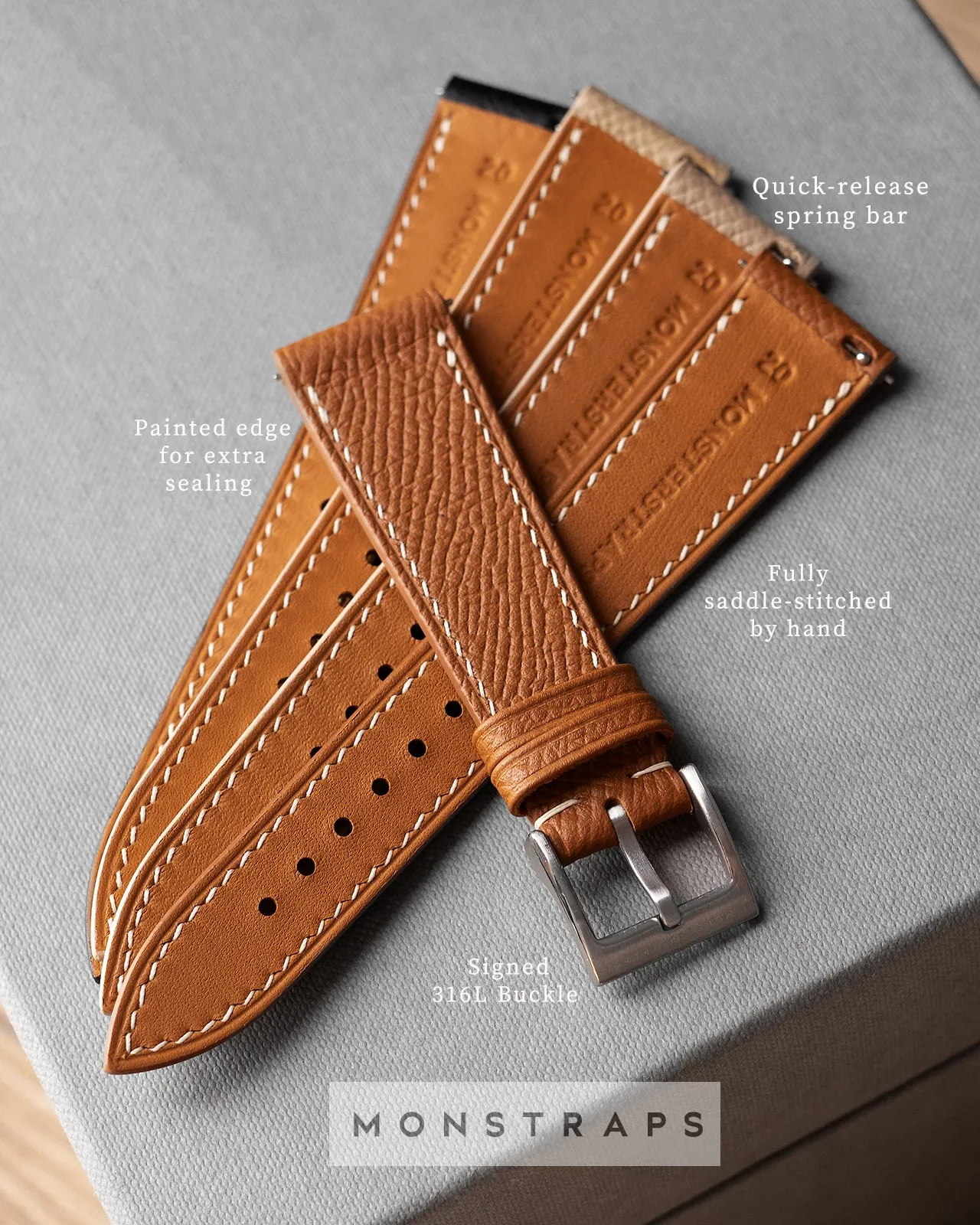 Epsom Leather Strap (Black)