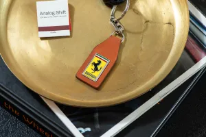 Ferrari Leather & Enamel Key Fob by Schedoni