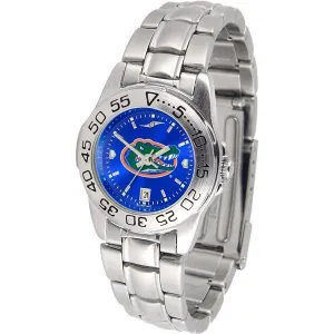 Florida Gators Ladies AnoChrome  Steel Band Sports Watch