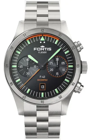 FOR Watch Flieger F-43 Bicompax Bracelet