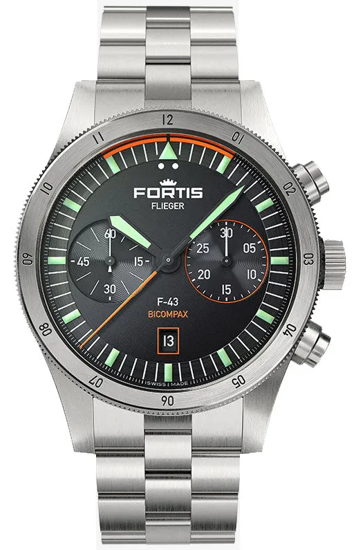 FOR Watch Flieger F-43 Bicompax Bracelet