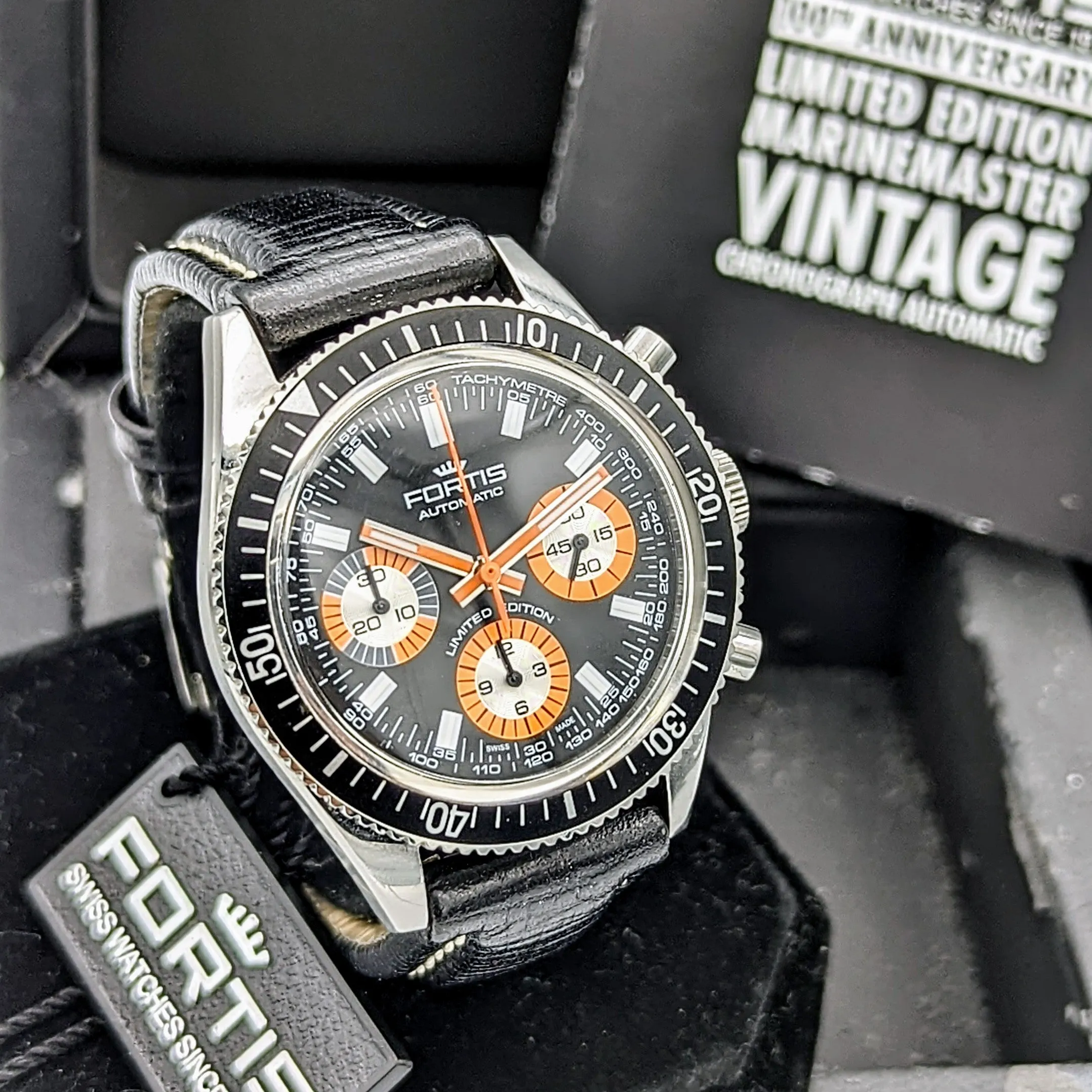 FORTIS 100th Anniversary Limited Edition Marinemaster Vintage Chronograph Automatic Watch