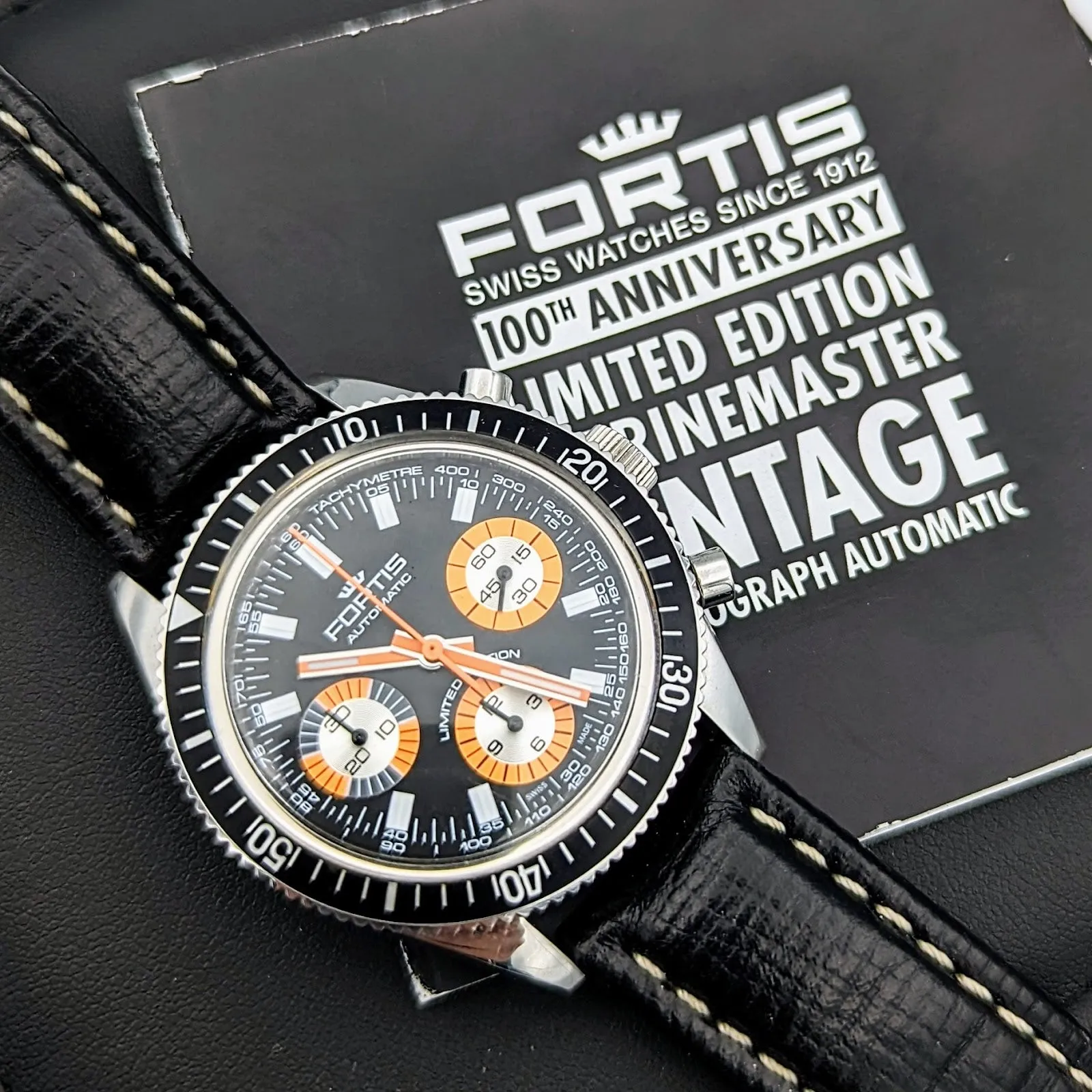 FORTIS 100th Anniversary Limited Edition Marinemaster Vintage Chronograph Automatic Watch