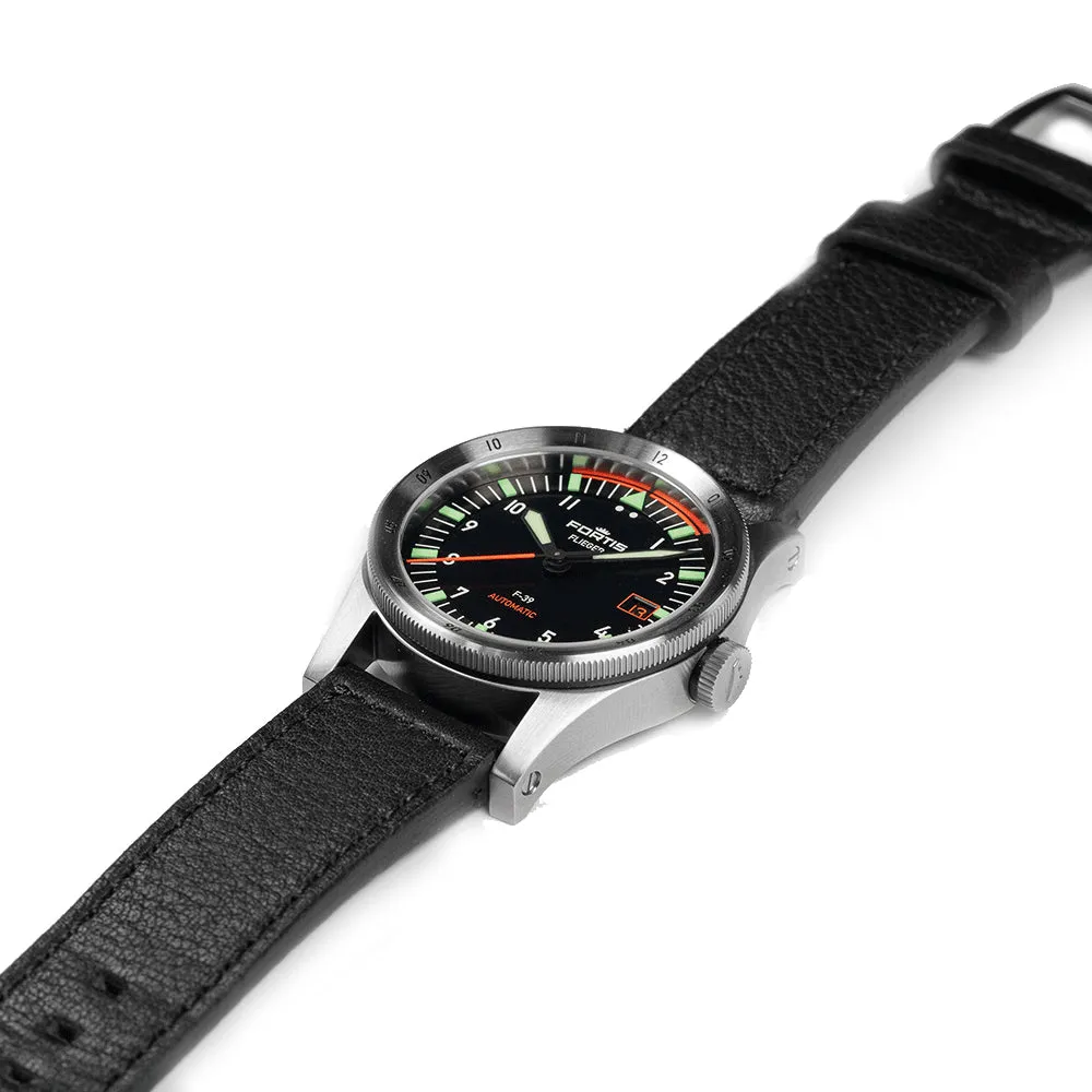 Fortis Flieger F-39 Automatic On Aviator Strap