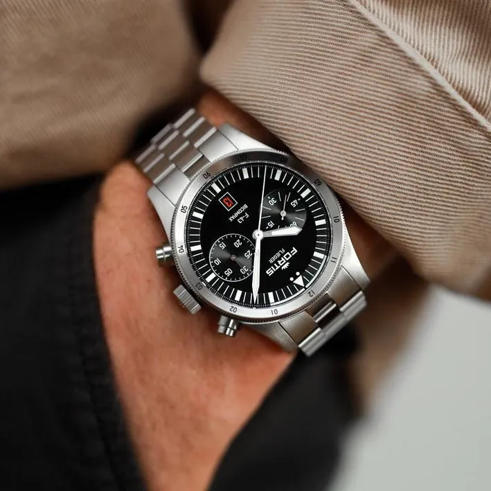 Fortis Flieger F-43 Bicompax Black