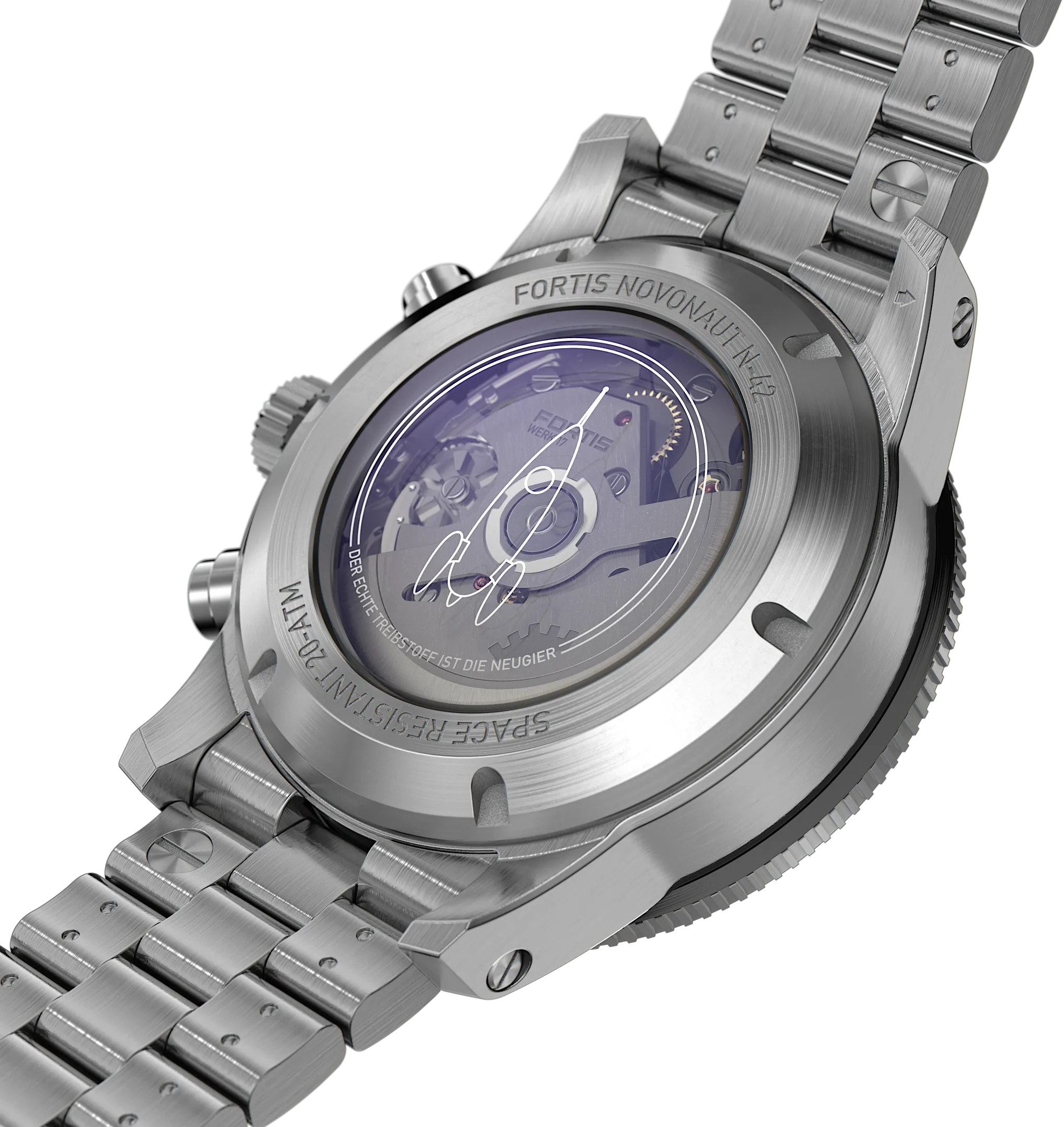 Fortis Novonaut N-42 Cobalt Blue Edition Bracelet