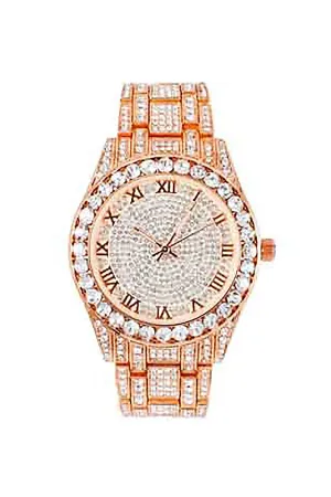 FULLY ICED OUT METAL BAND MENS WATCH