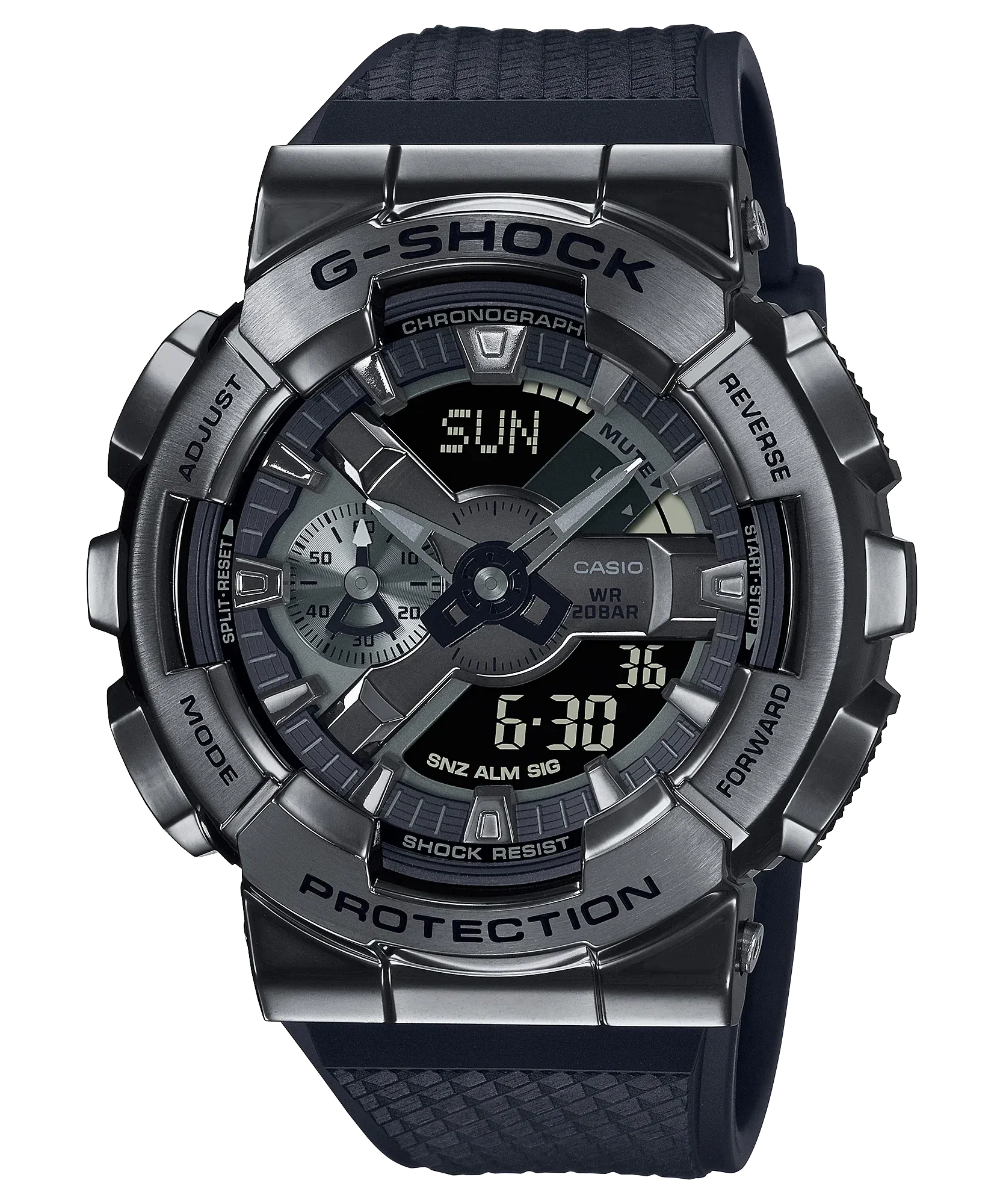G-Shock Metalized Black Analogue and Digital GM110BB-1A / GM-110BB-1A
