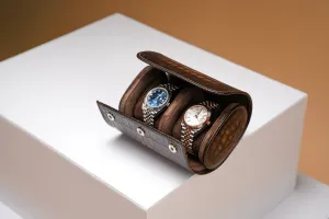 Galata - CP Patina Java Brown Watch Roll For 2 Watches