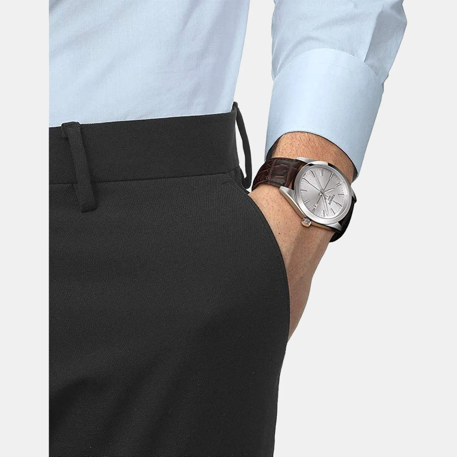 Gentleman Men Analog Leather Watch T1274101603101