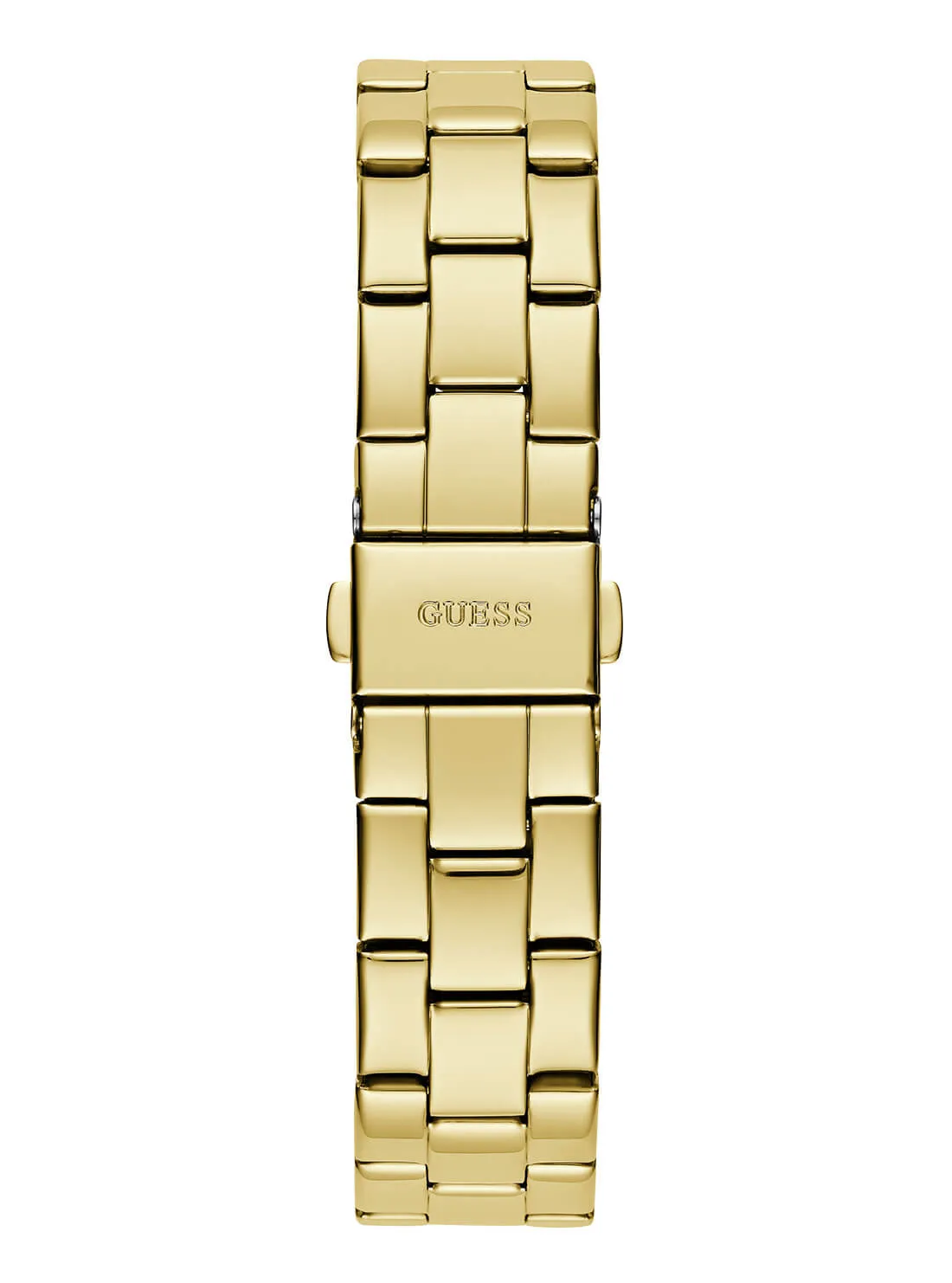 Gold Tri Plaque Black Link Watch