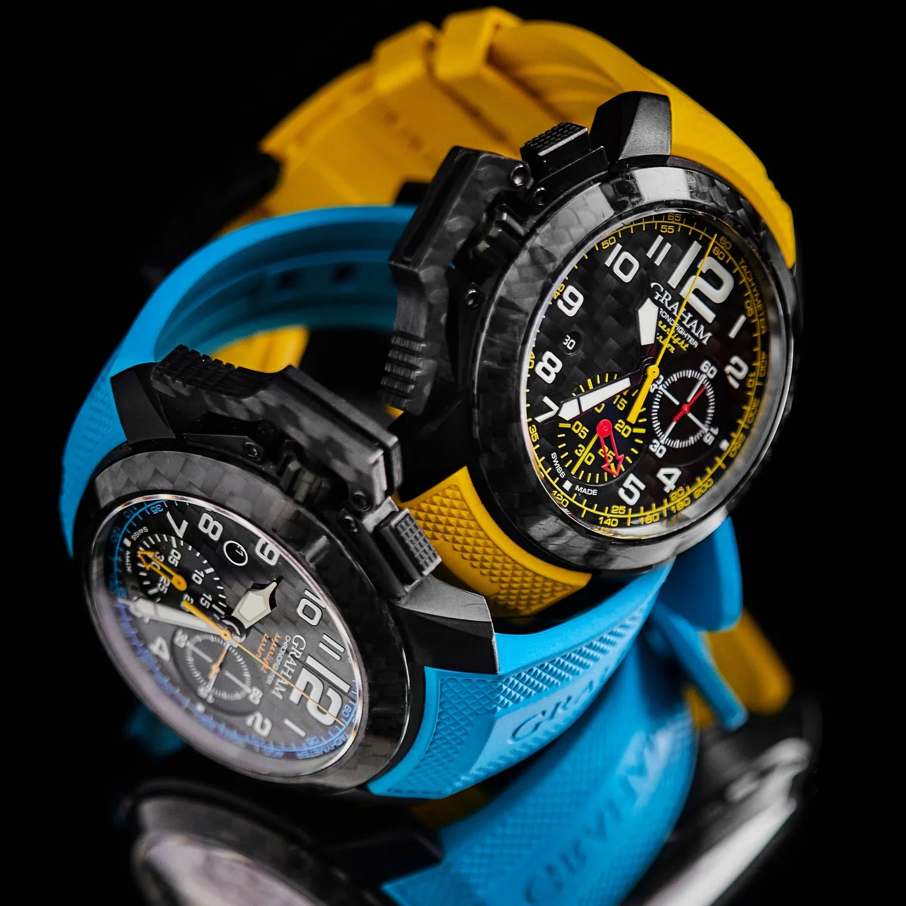 GRAHAM-CHRONOFIGHTER SUPERLIGHT CARBON (BLUE) 2CCBK.B30A