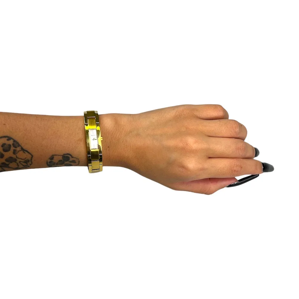 GUCCI GOLD-TONED STEEL 4600L QUARTZ WATCH