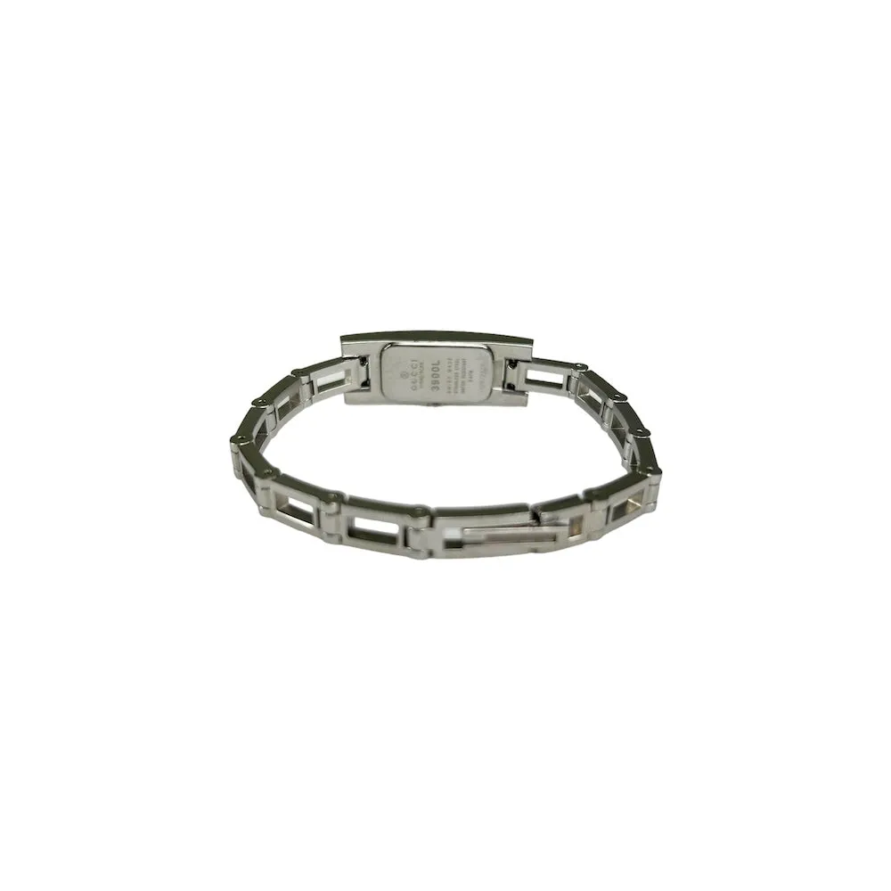 GUCCI SILVER TONED 3900L STEEL QUARTZ WATCH