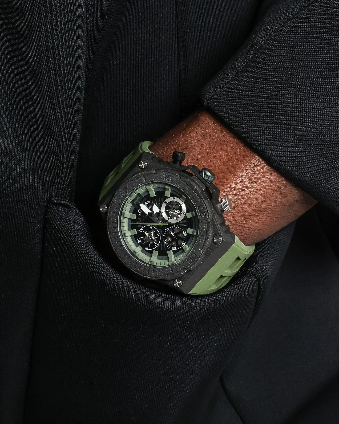 Guess Mainline Exposure Watch Black/Green