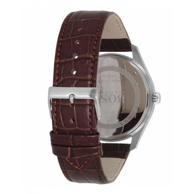 Hugo Boss Ambassador White Dial Leather Strap Men's Watch 1513021