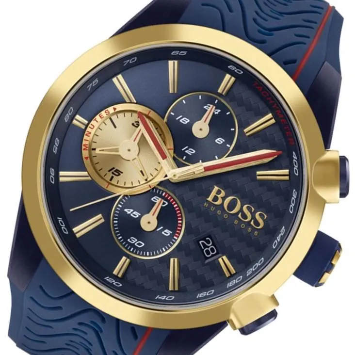 Hugo Boss Contemporary Sport Blue Silicone Men's Watch 1513706