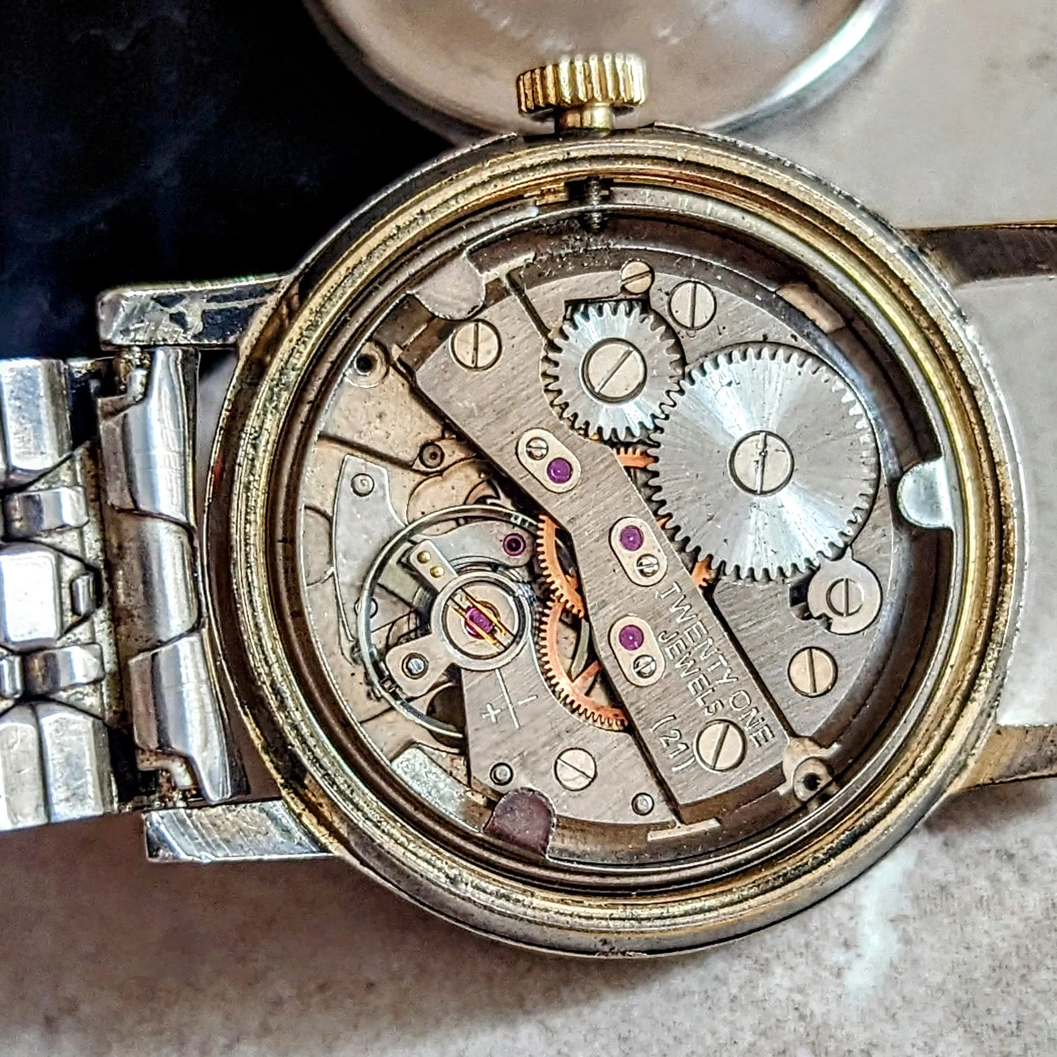 INTERNATIONAL GENEVA Wristwatch 21 Jewels Cal. Lorsa P72 1960s Watch
