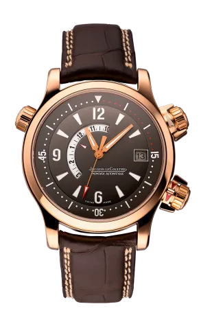 Jaeger LeCoultre Master Compressor Alarm 18K Rose Gold Men's Watch