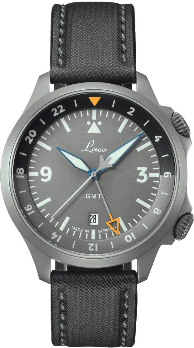 LAC Watch Pilot Frankfurt GMT Grau