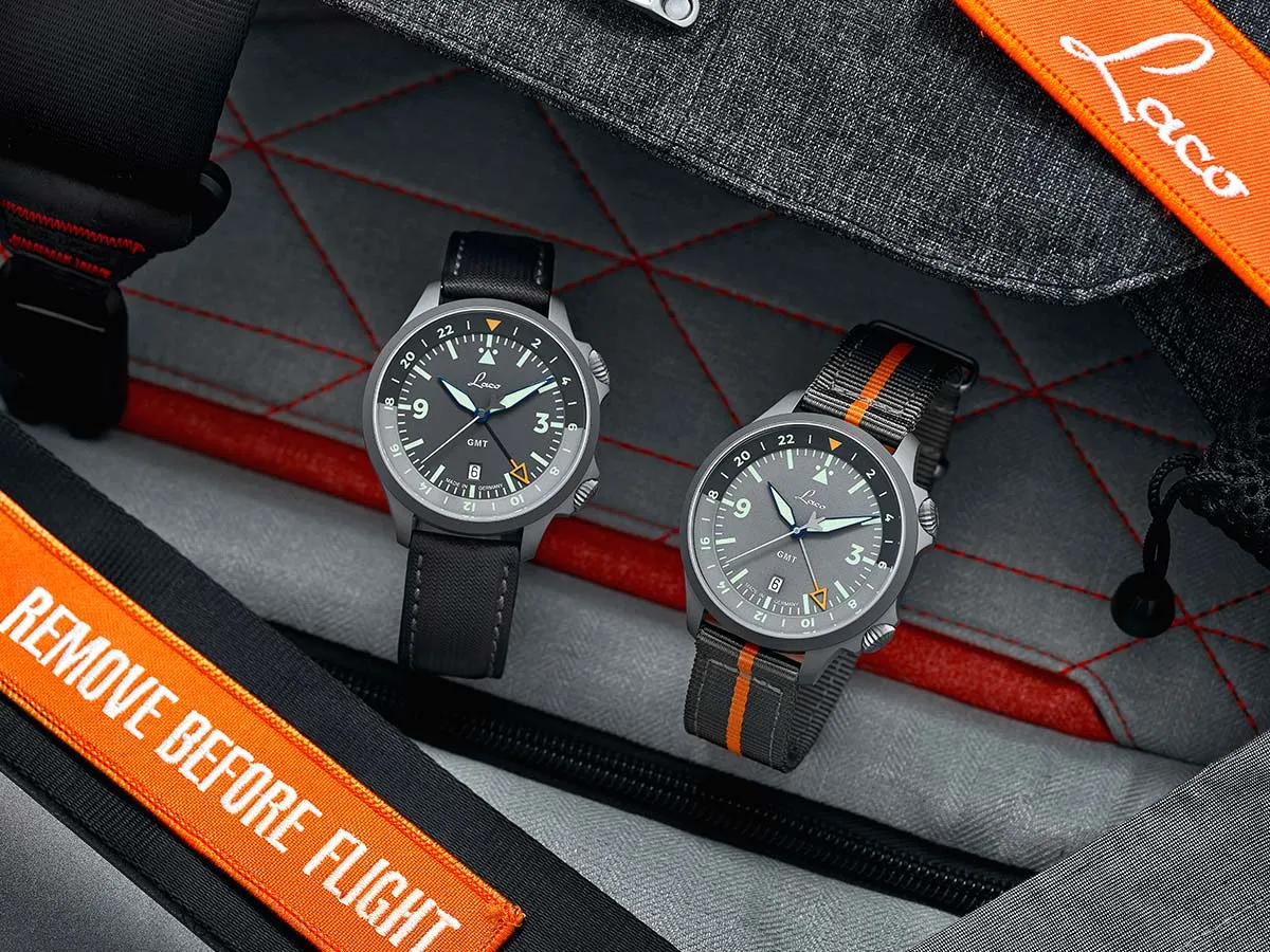 LAC Watch Pilot Frankfurt GMT Grau