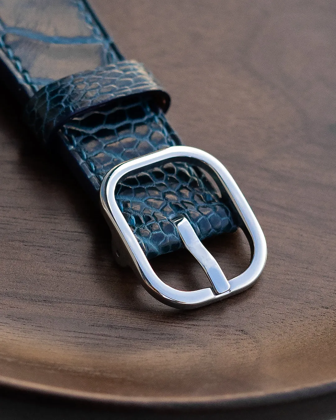 Lizard Leather Strap (Glazed, Black)