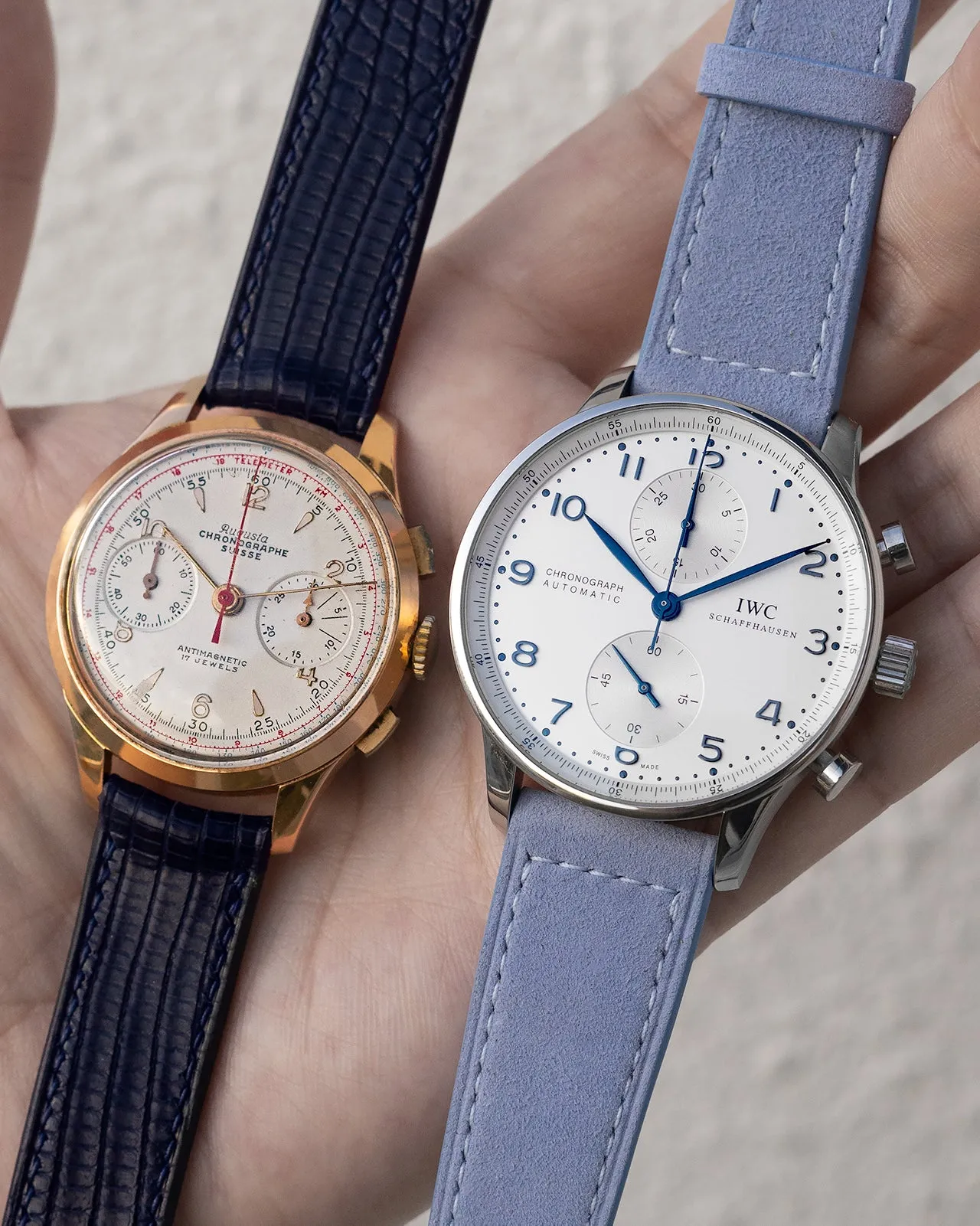 Lizard Leather Strap (Glazed, Dark Navy)