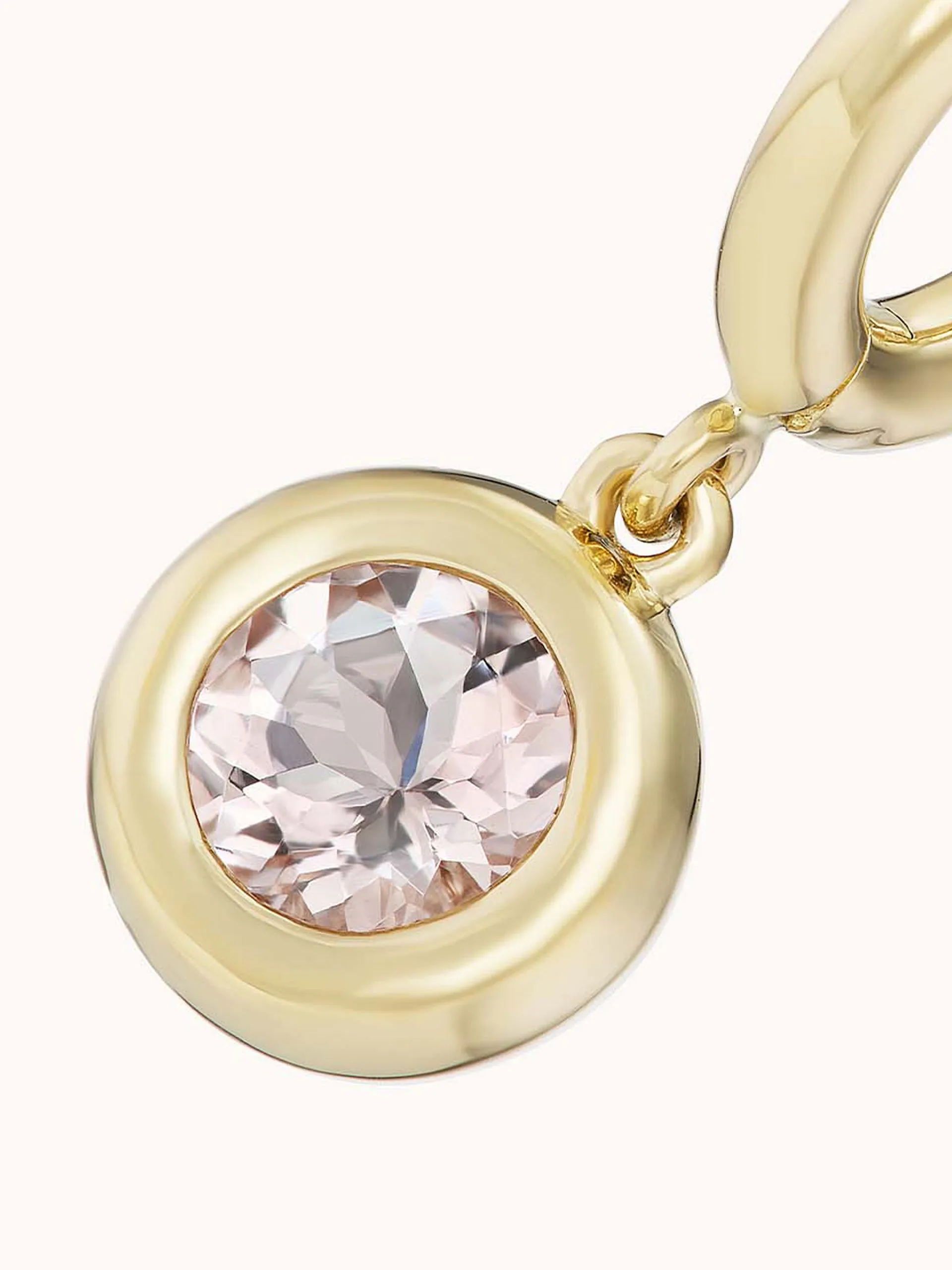 Medium Gemma dangles in morganite