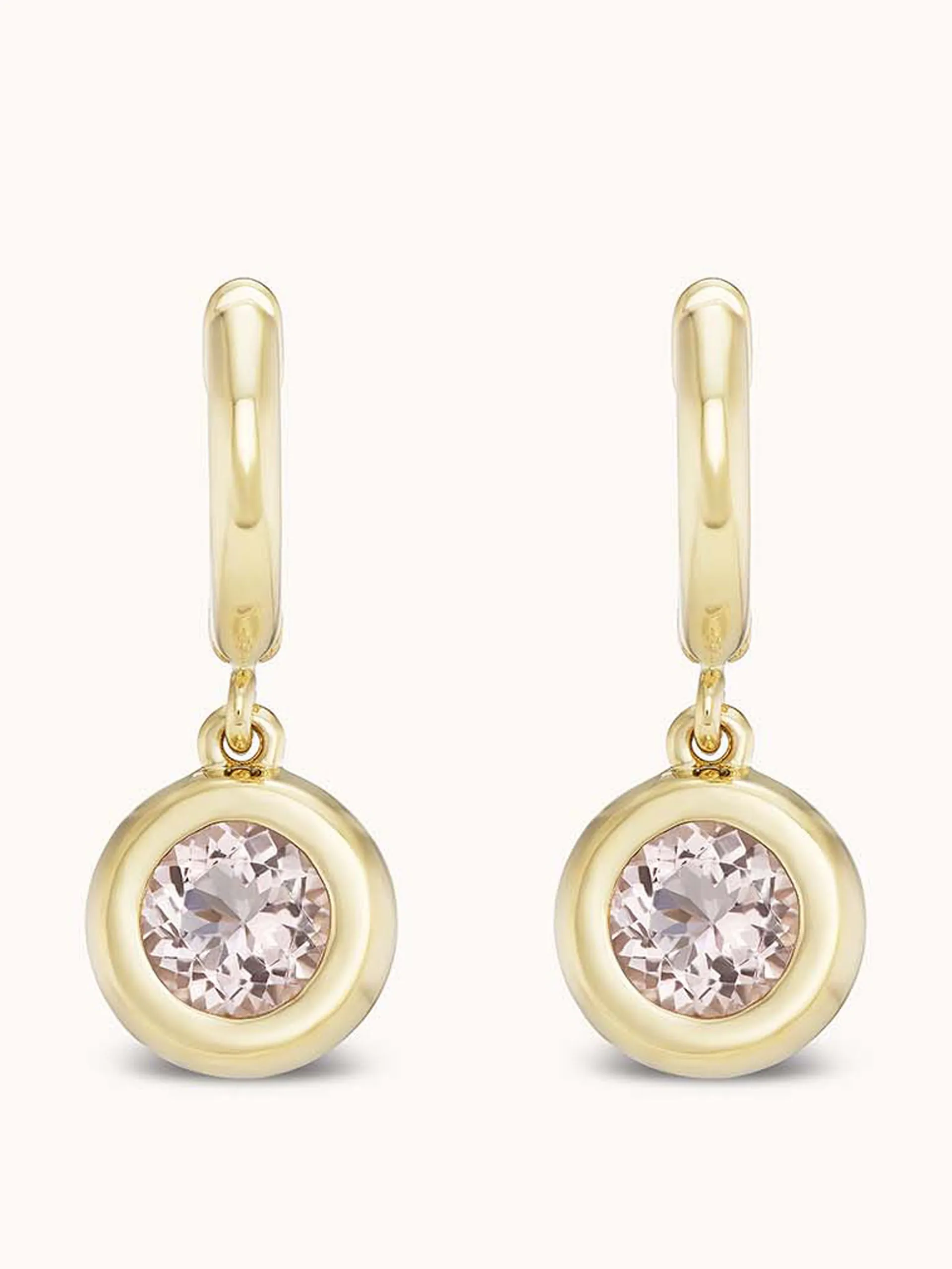 Medium Gemma dangles in morganite